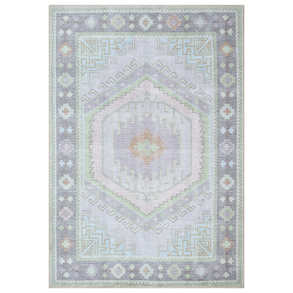 Eloise Faded Pastel Green Modern Oushak Rug
