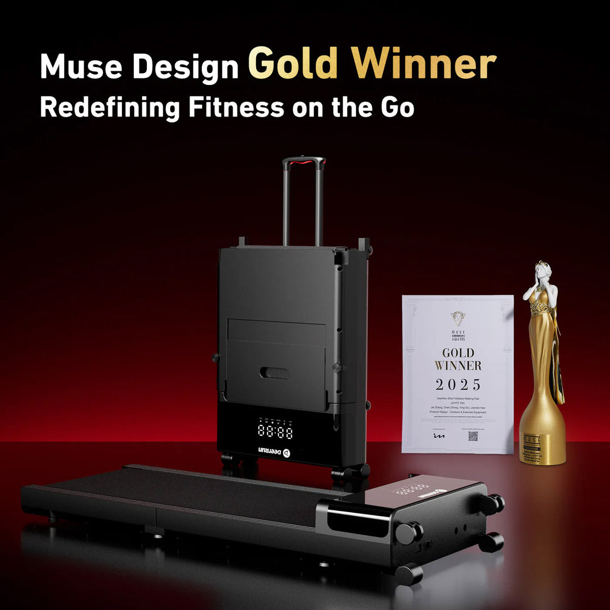 DeerRun Z20 Foldable Walking Pad Treadmill – Ultra Compact with LED Display