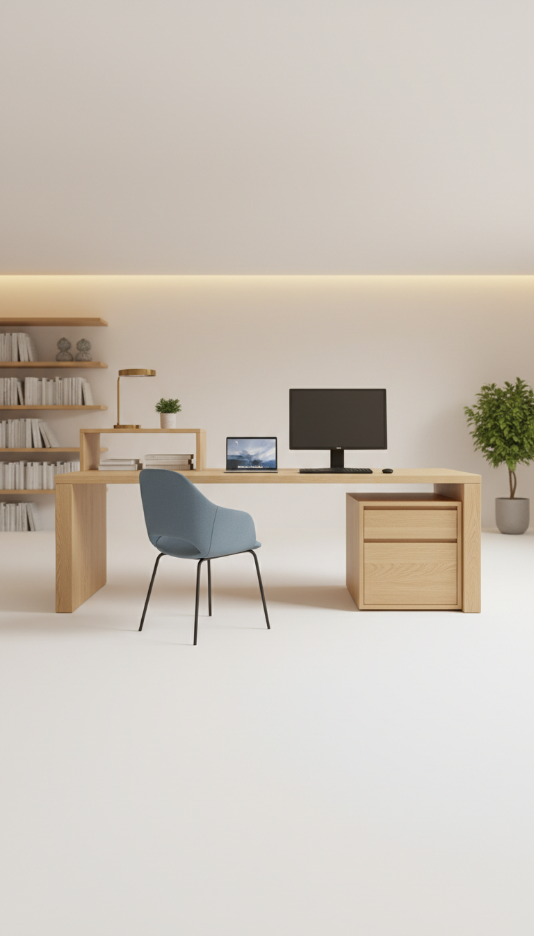 Modular Oak Work Desk