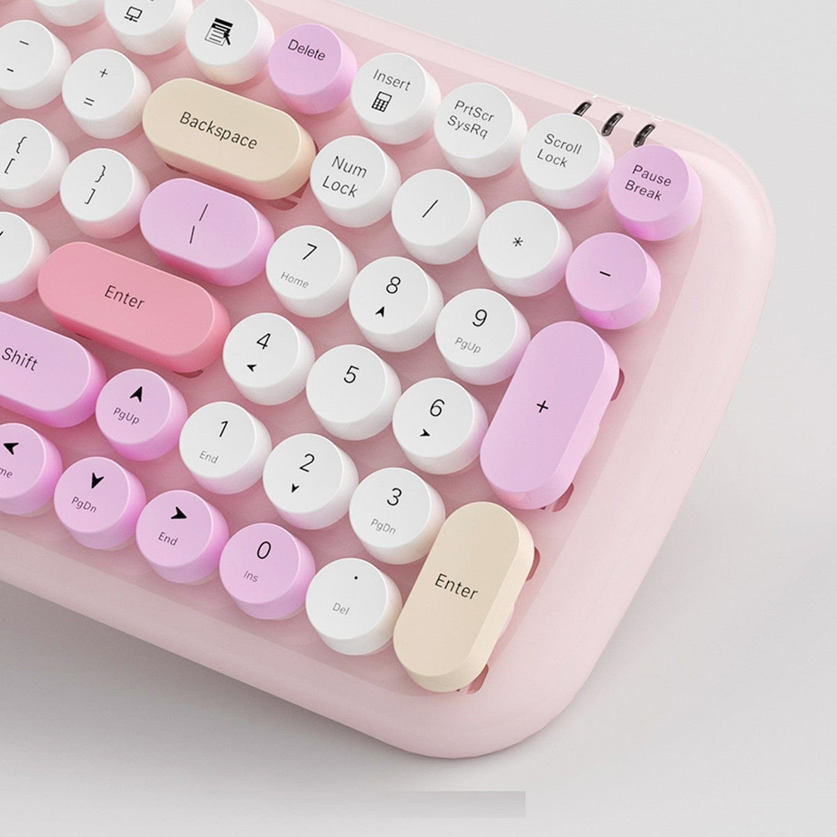 Wireless Keyboard & Mouse Combo - Soft Click, Colorful 100 Keys