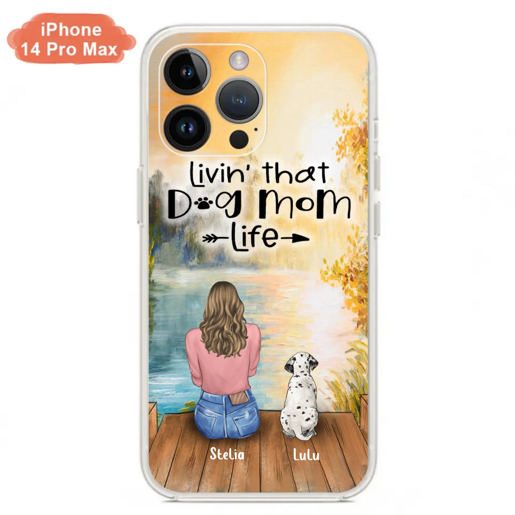 Custom Personalized Dog Mom Phone Case - Gift for Dog Lovers - iPhone & Samsung Case with upto 4 Dogs