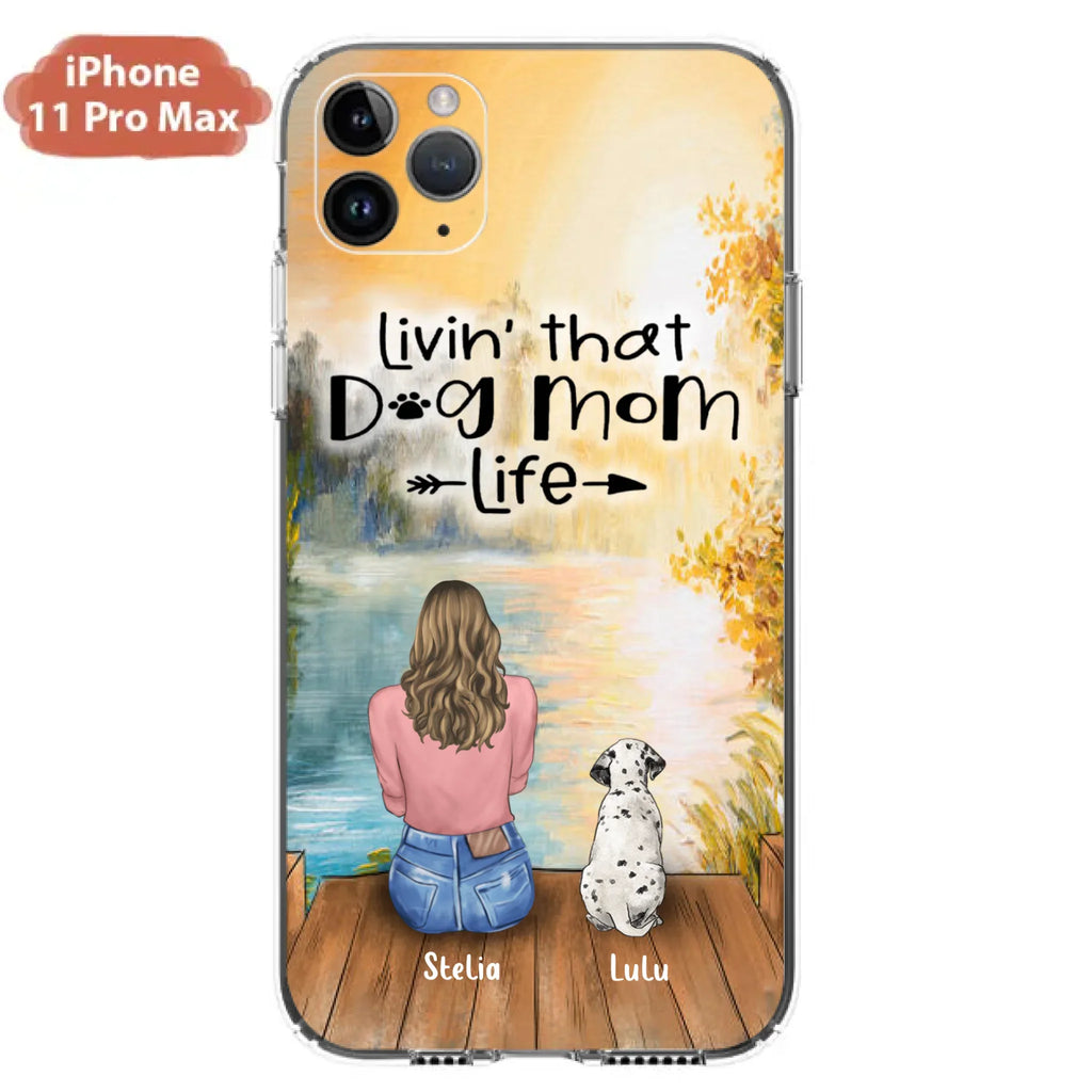 Custom Personalized Dog Mom Phone Case - Gift for Dog Lovers - iPhone & Samsung Case with upto 4 Dogs