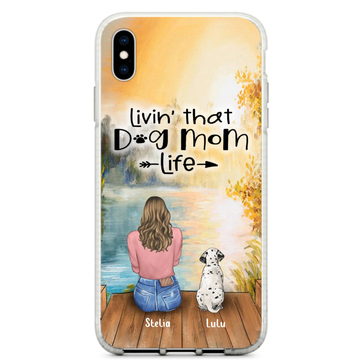 Custom Personalized Dog Mom Phone Case - Gift for Dog Lovers - iPhone & Samsung Case with upto 4 Dogs