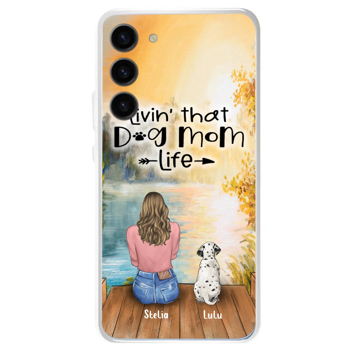 Custom Personalized Dog Mom Phone Case - Gift for Dog Lovers - iPhone & Samsung Case with upto 4 Dogs