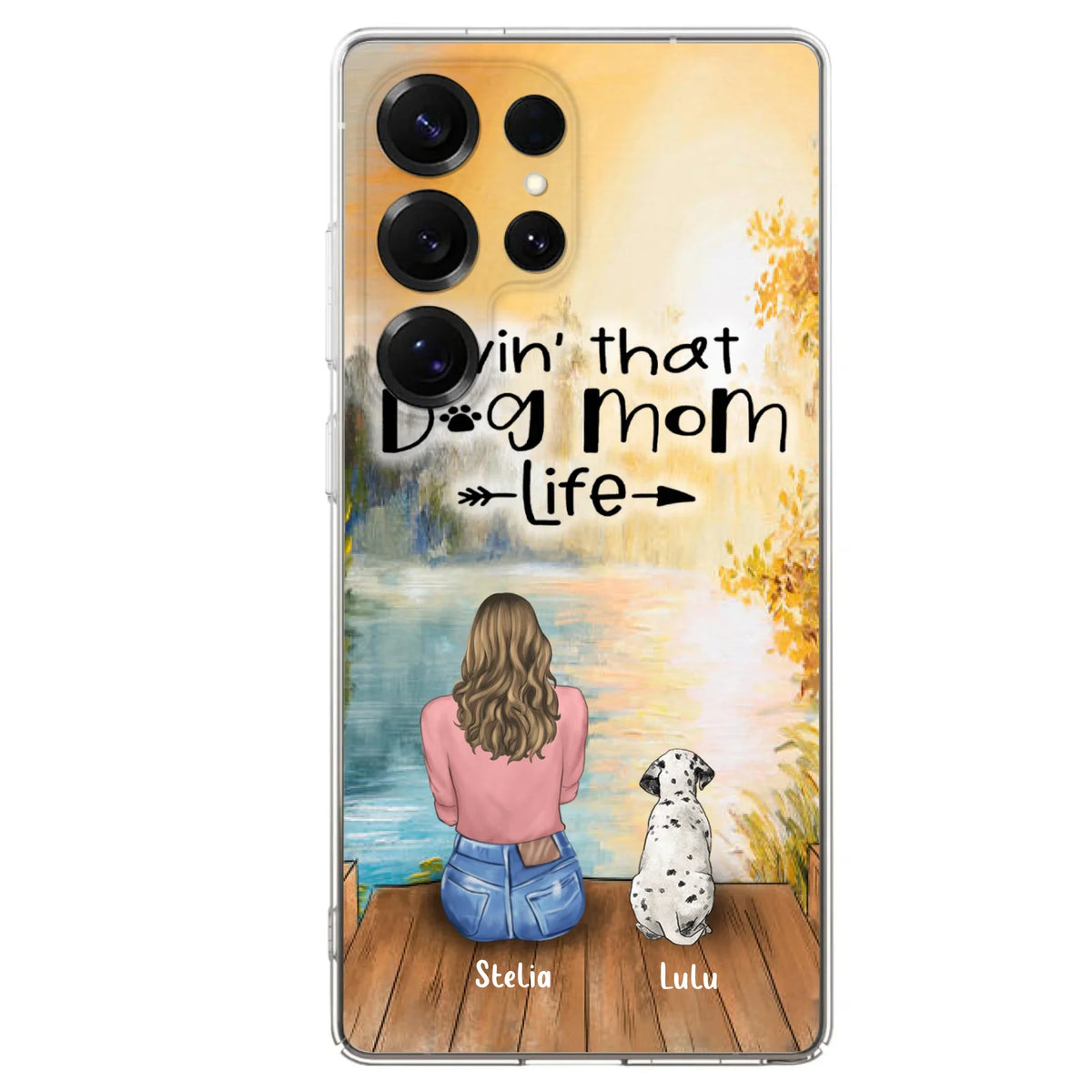Custom Personalized Dog Mom Phone Case - Gift for Dog Lovers - iPhone & Samsung Case with upto 4 Dogs