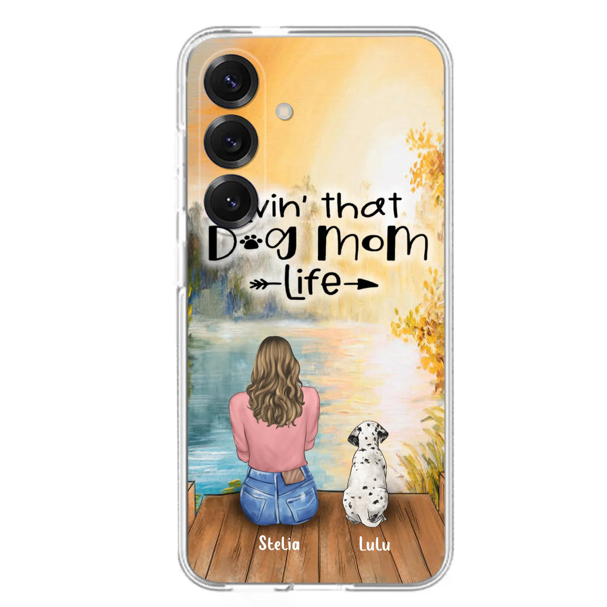 Custom Personalized Dog Mom Phone Case - Gift for Dog Lovers - iPhone & Samsung Case with upto 4 Dogs