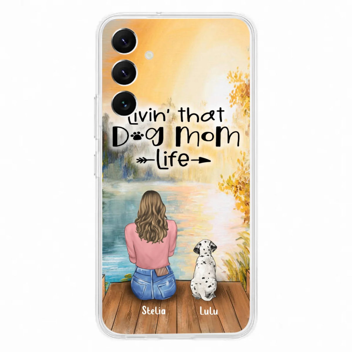 Custom Personalized Dog Mom Phone Case - Gift for Dog Lovers - iPhone & Samsung Case with upto 4 Dogs