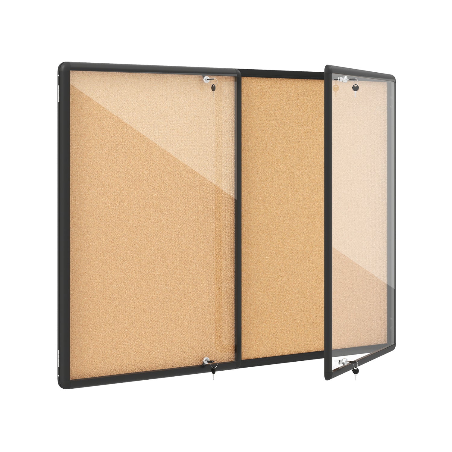Enclosed Bulletin Board 47.5" x 35.5" with Aluminum Frame
