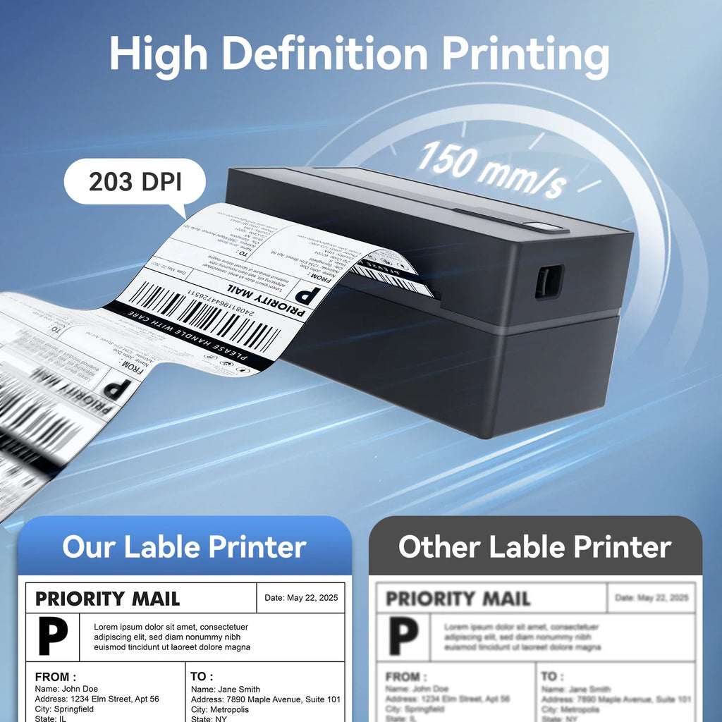 TakeYou Thermal Label Printer Portable No Ink USB Bluetooth 203DPI