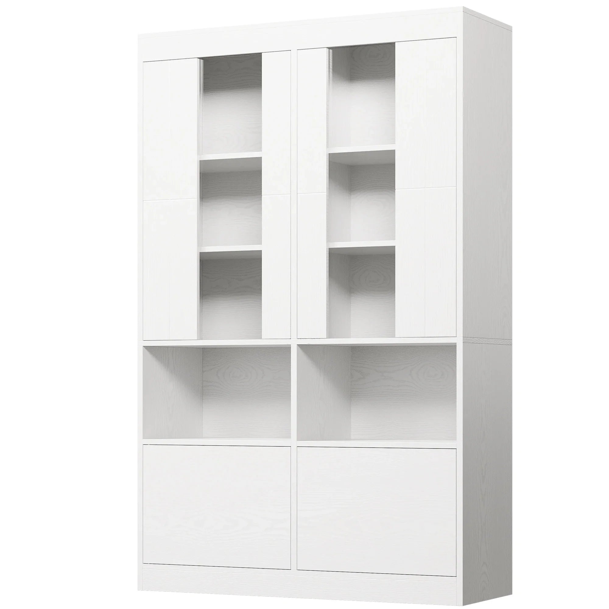 IRONCK Five Tier Bookshelf With Acrylic Doors For Home Office