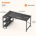 JHK L Shaped Desk Computer Desk With Reversible Storage