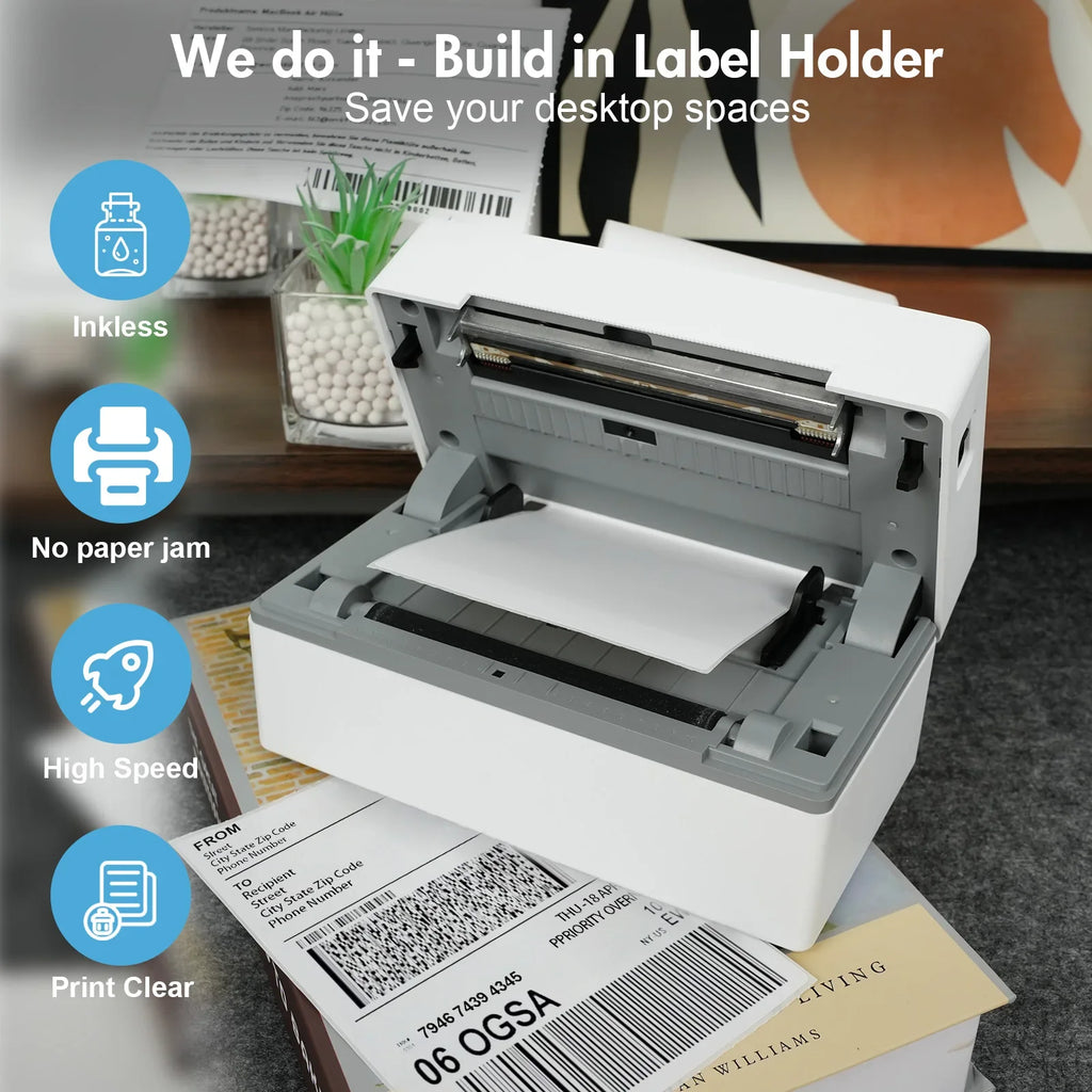 TakeYou Thermal Label Printer Portable No Ink USB Bluetooth 203DPI