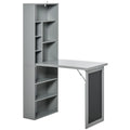 HOMCOM Foldout Convertible Office Desk With Wall Mount Blackboard