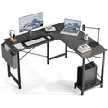 JHK Gaming Corner L Shaped Desk With Wooden CPU Storage