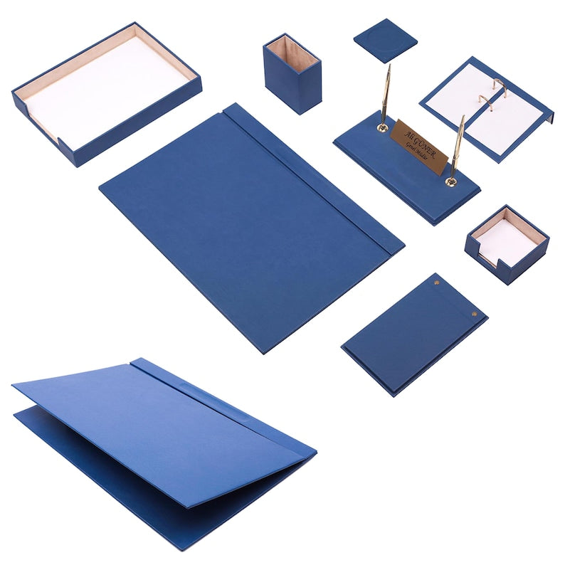 MOOG Leather Desk Set - Single Document Tray- Black - 10 PCS
