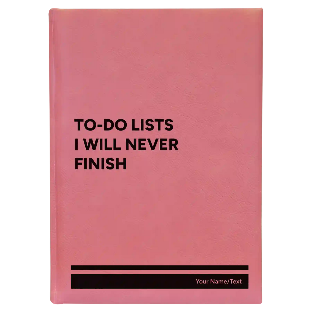 Personalized TO DO List Leatherette Journal (large) | Pink