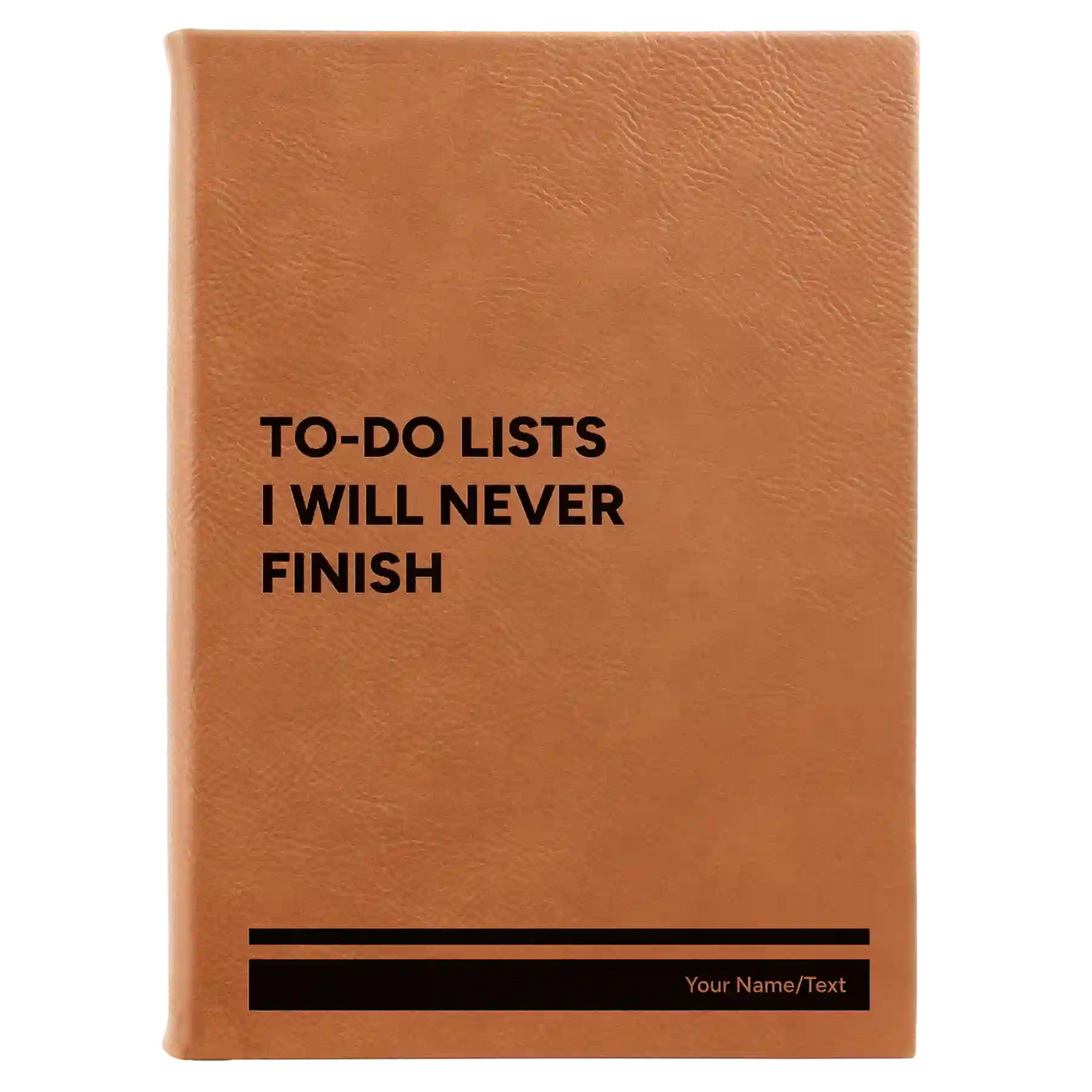 Personalized TO DO List Leatherette Journal (large) | Rawhide