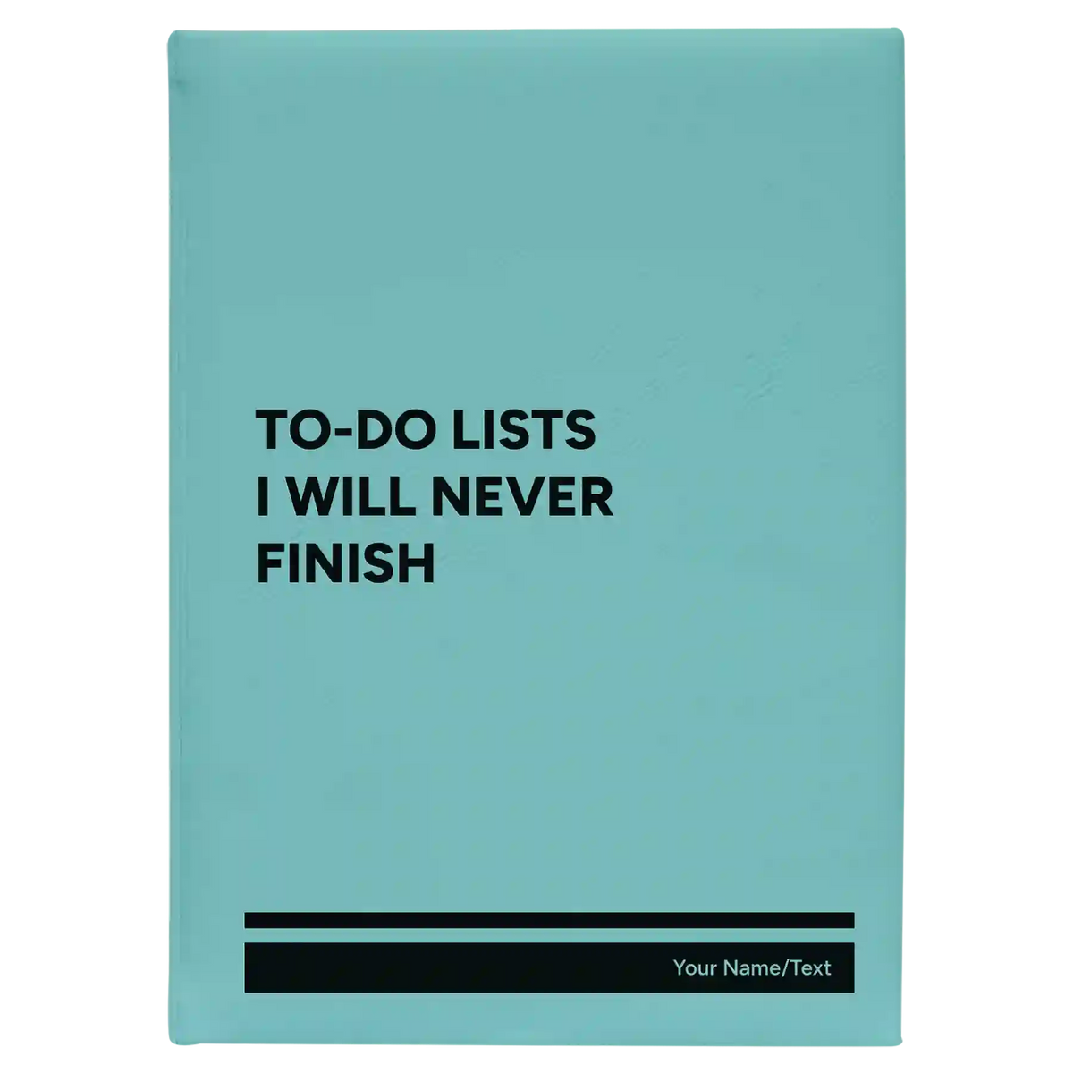Personalized TO DO List Leatherette Journal (large) | Teal