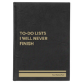 Personalized TO DO List Leatherette Sketch Book (large) | Black/Gold
