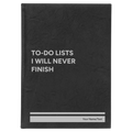 Personalized TO DO List Leatherette Journal (large) | Black/Silver