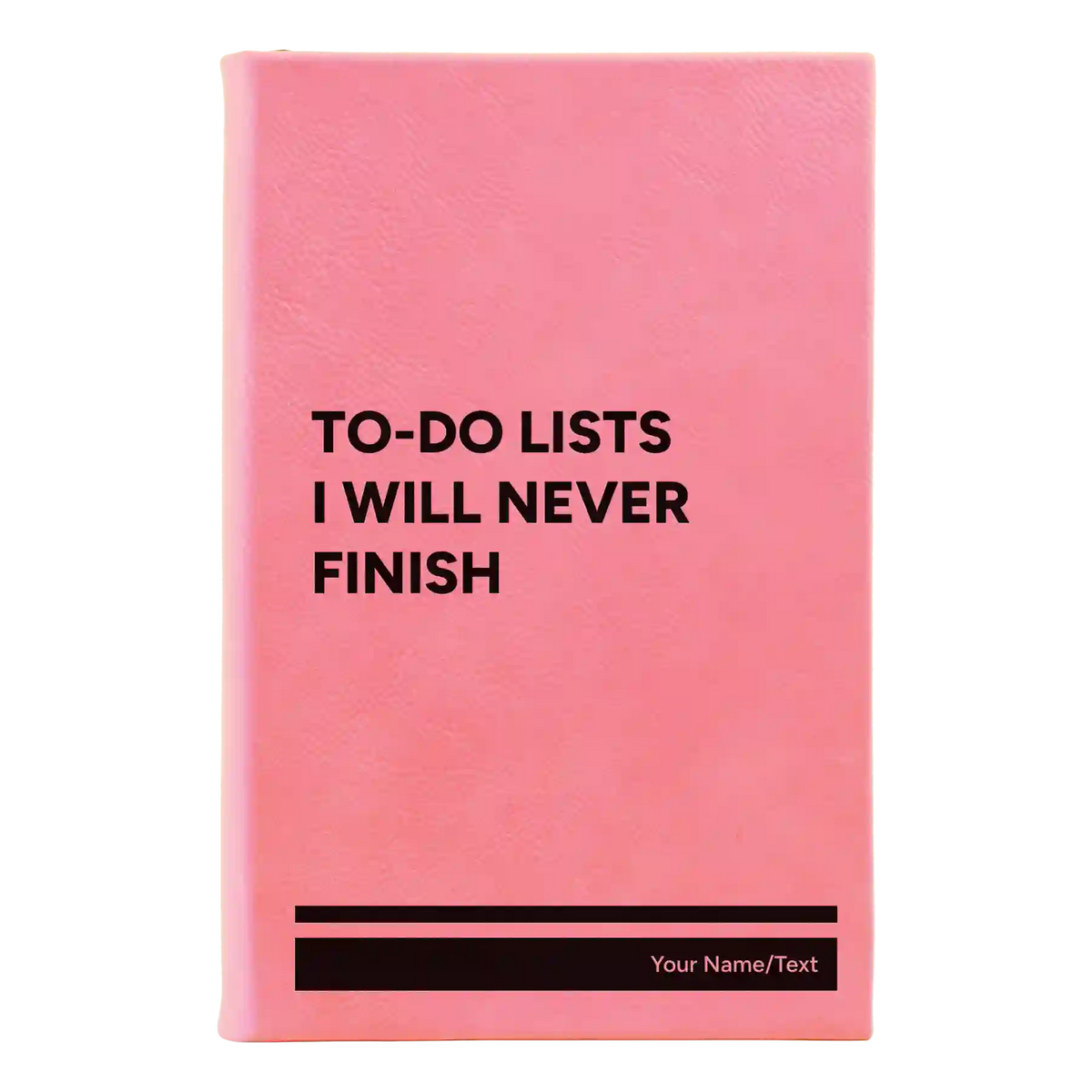 Personalized TO DO List Leatherette Sketch Book (small) | Pink