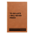 Personalized TO DO List Leatherette Journal (small) | Rawhide
