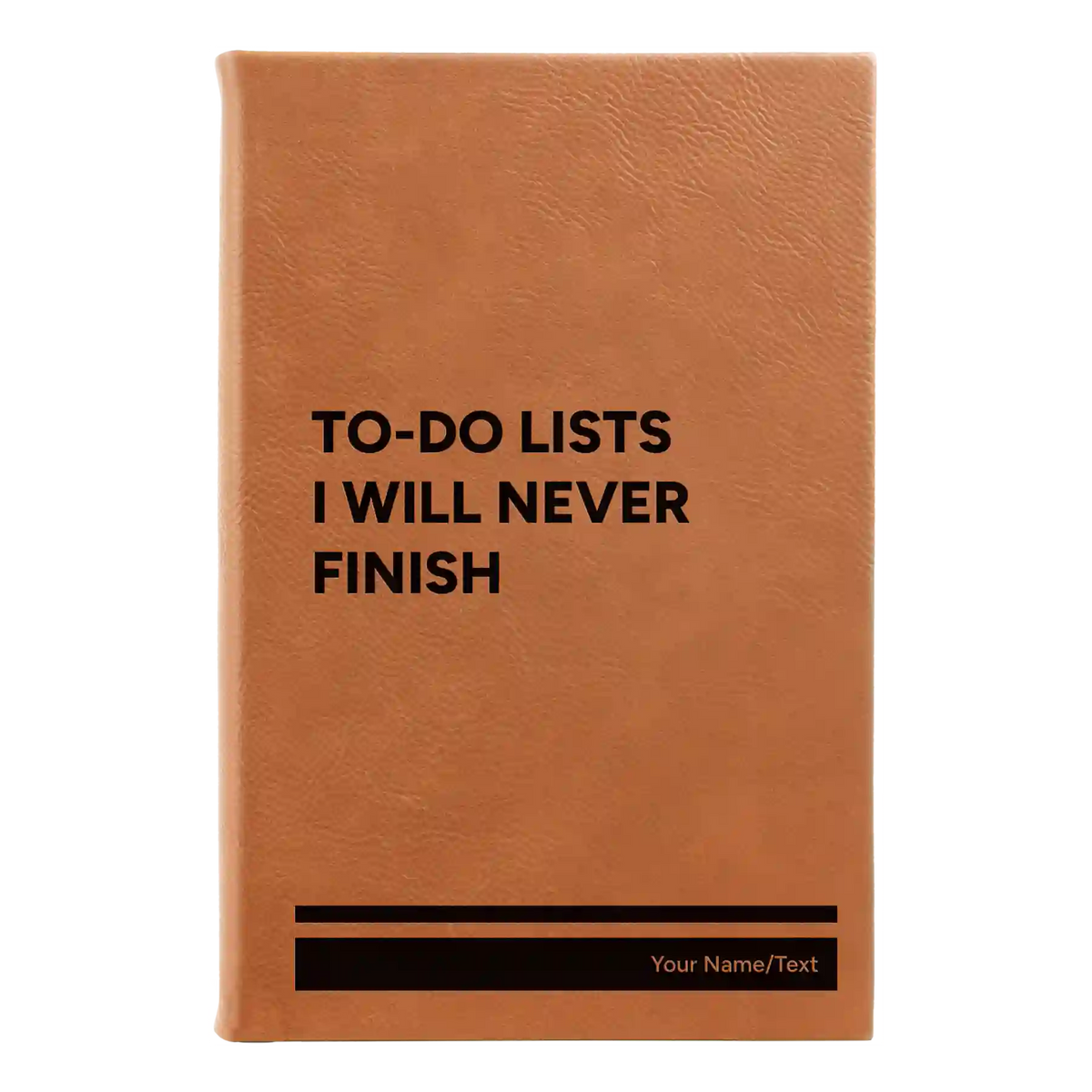 Personalized TO DO List Leatherette Sketch Book (small) | Rawhide