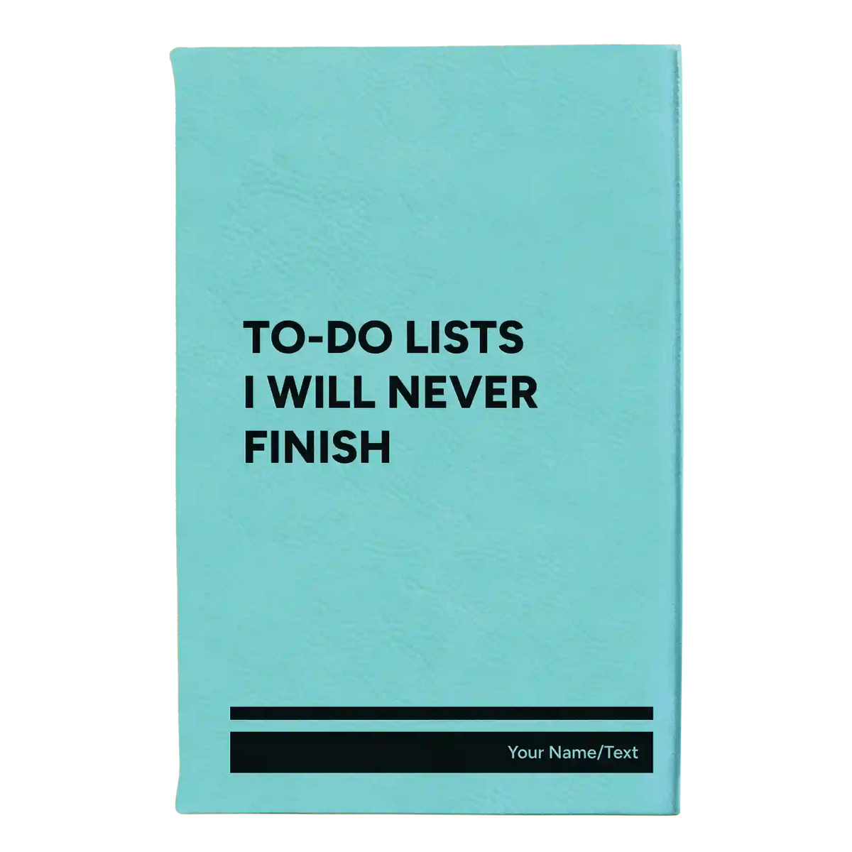 Personalized TO DO List Leatherette Sketch Book (small) | Teal