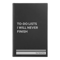Personalized TO DO List Leatherette Sketch Book (small) | Black/Silver