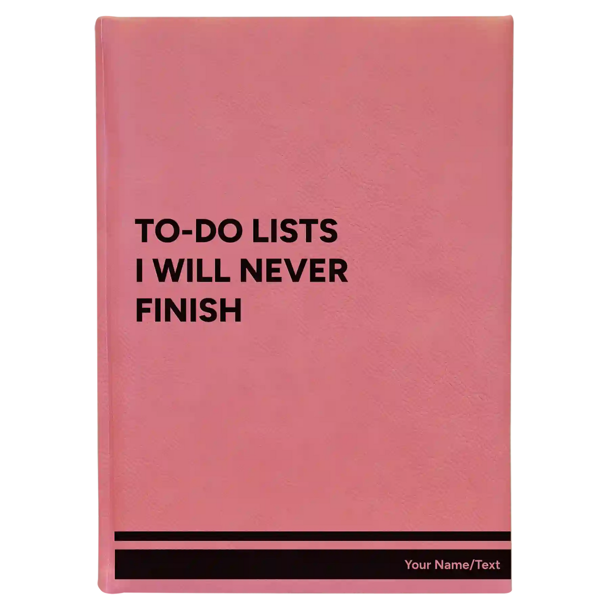 Personalized TO DO List Leatherette Journal (large) | Pink