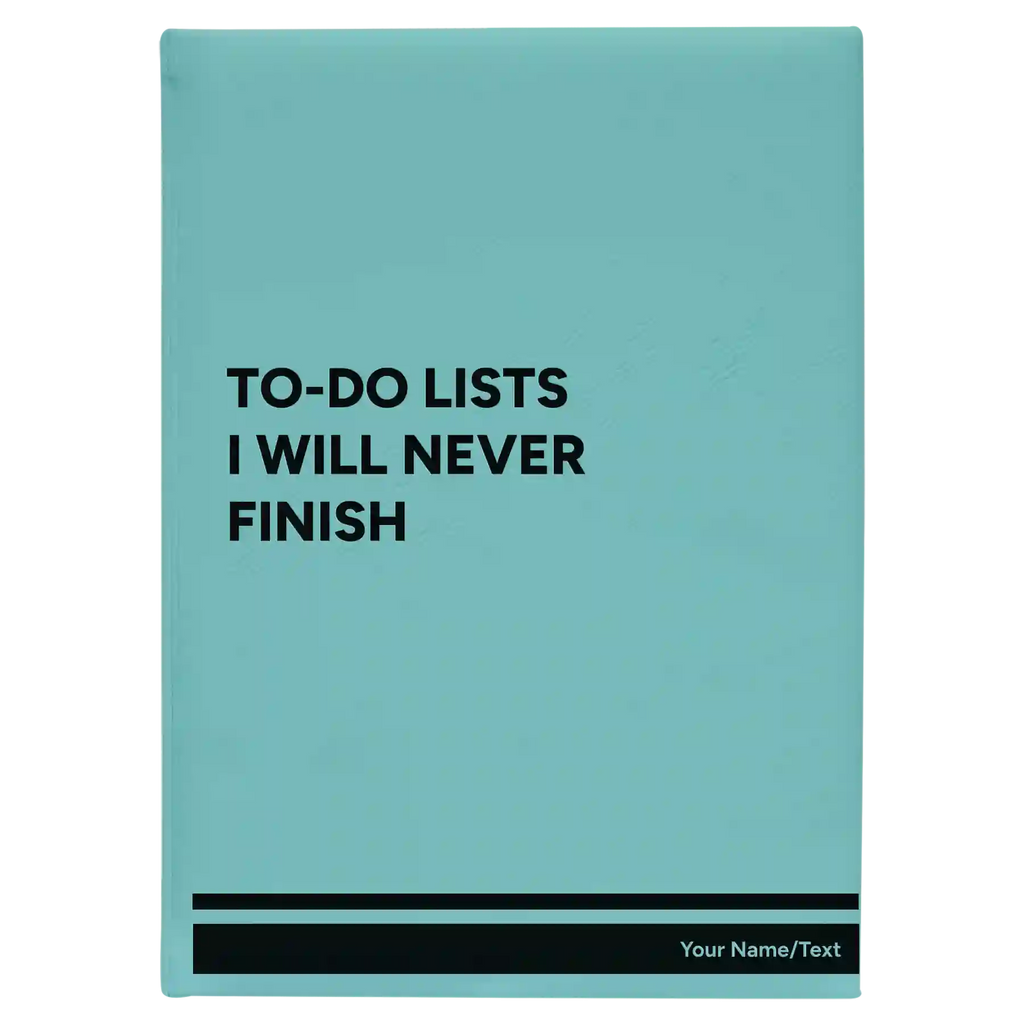 Personalized TO DO List Leatherette Sketch Book (large) | Teal