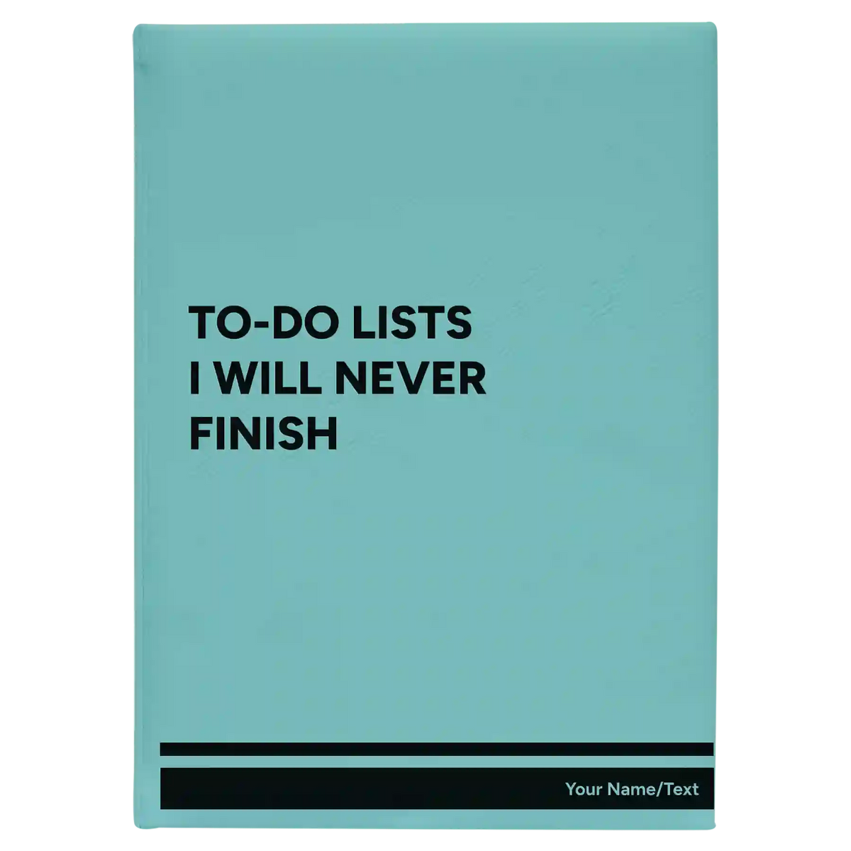 Personalized TO DO List Leatherette Sketch Book (large) | Teal