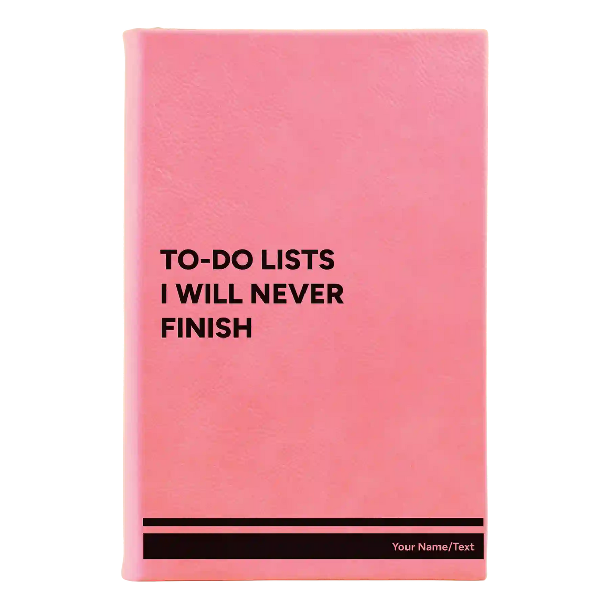 Personalized TO DO List Leatherette Sketch Book (small) | Pink