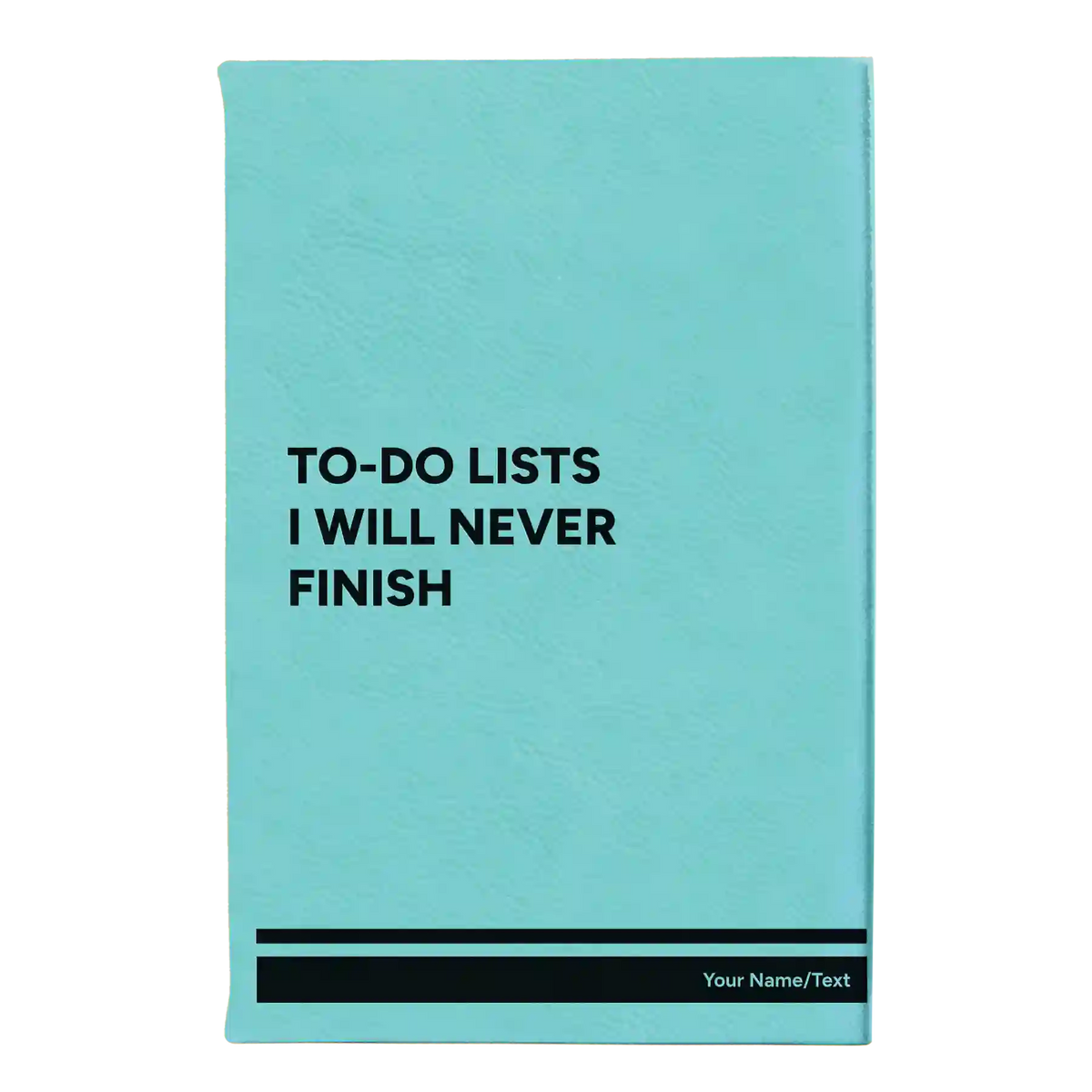 Personalized TO DO List Leatherette Sketch Book (small) | Teal