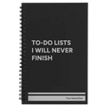 Personalized TO DO List Spiral Notebook (small) | Black