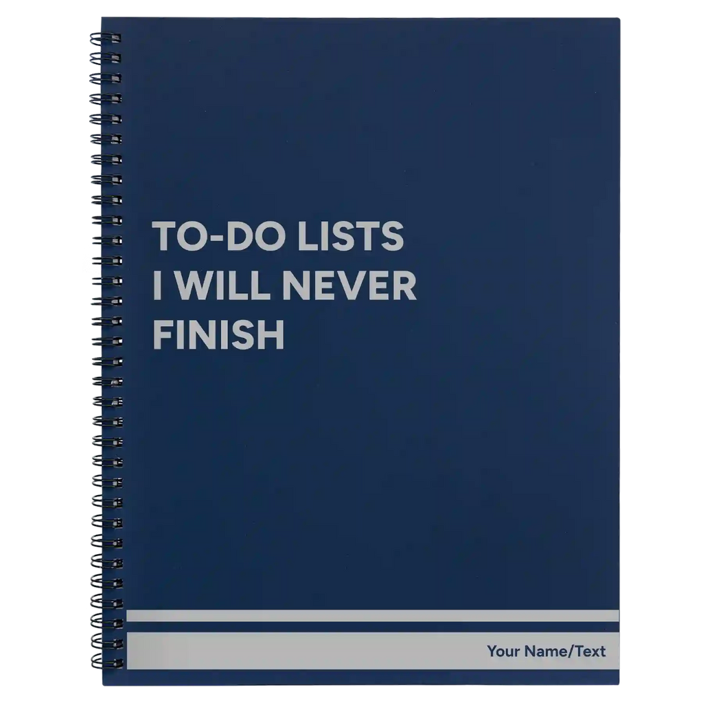 Personalized TO DO List Spiral Notebook (large) | Blue