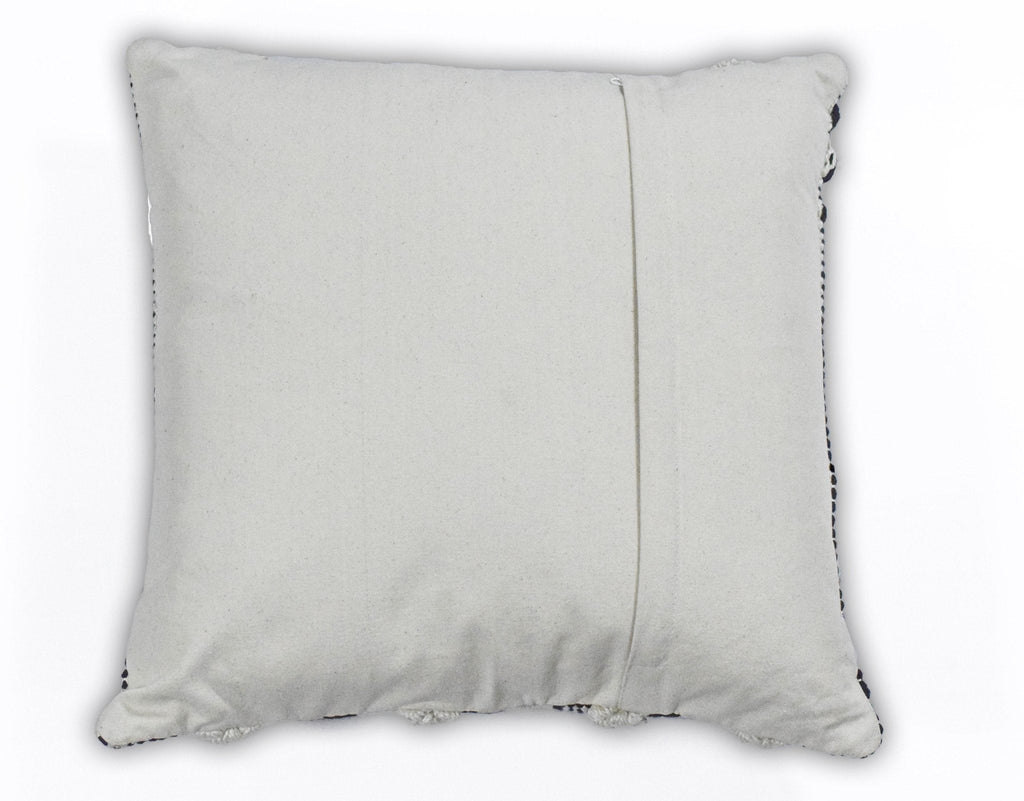Square Outdoor and Indoor Safe Black and White Striped Pillow